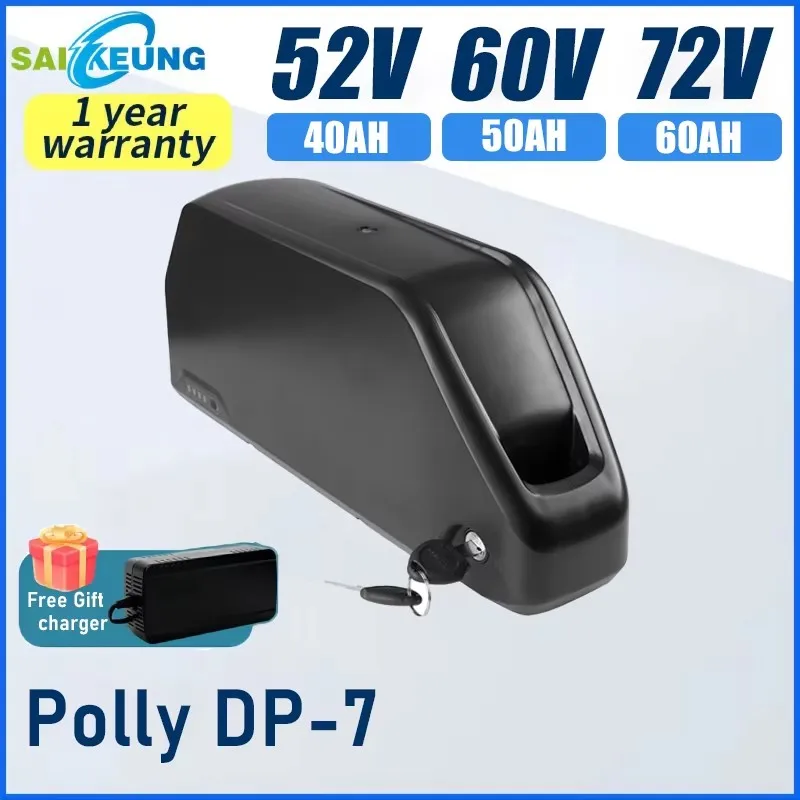 

Hailong48v 52 36 60V 72V Polly DP-7 Аккумулятор для электровелосипеда 25ah 40 50Ah 60Ah 30Ah 21700 Аккумулятор Downtube 500w 750 1000w 2000w 3000W Двигатель