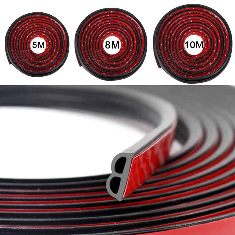 

Car Door Edge Weatherstrip B Pillar Car Sealing Strips Noise Windproof Protection Front Auto Rubber Door Seals Strip Accessories