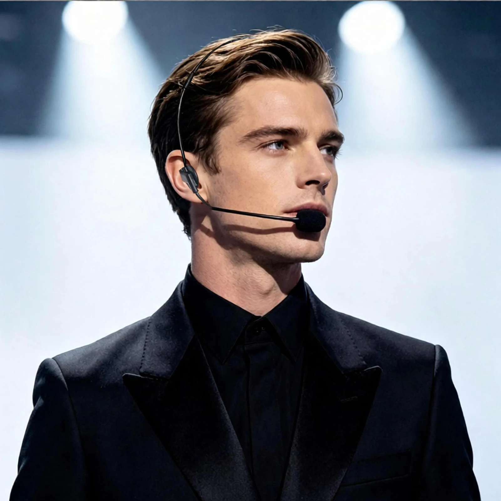 Fake Microphone Headset Prop Rockstar Singer Costume Accessories for Halloween Cosplay Masquerade 4