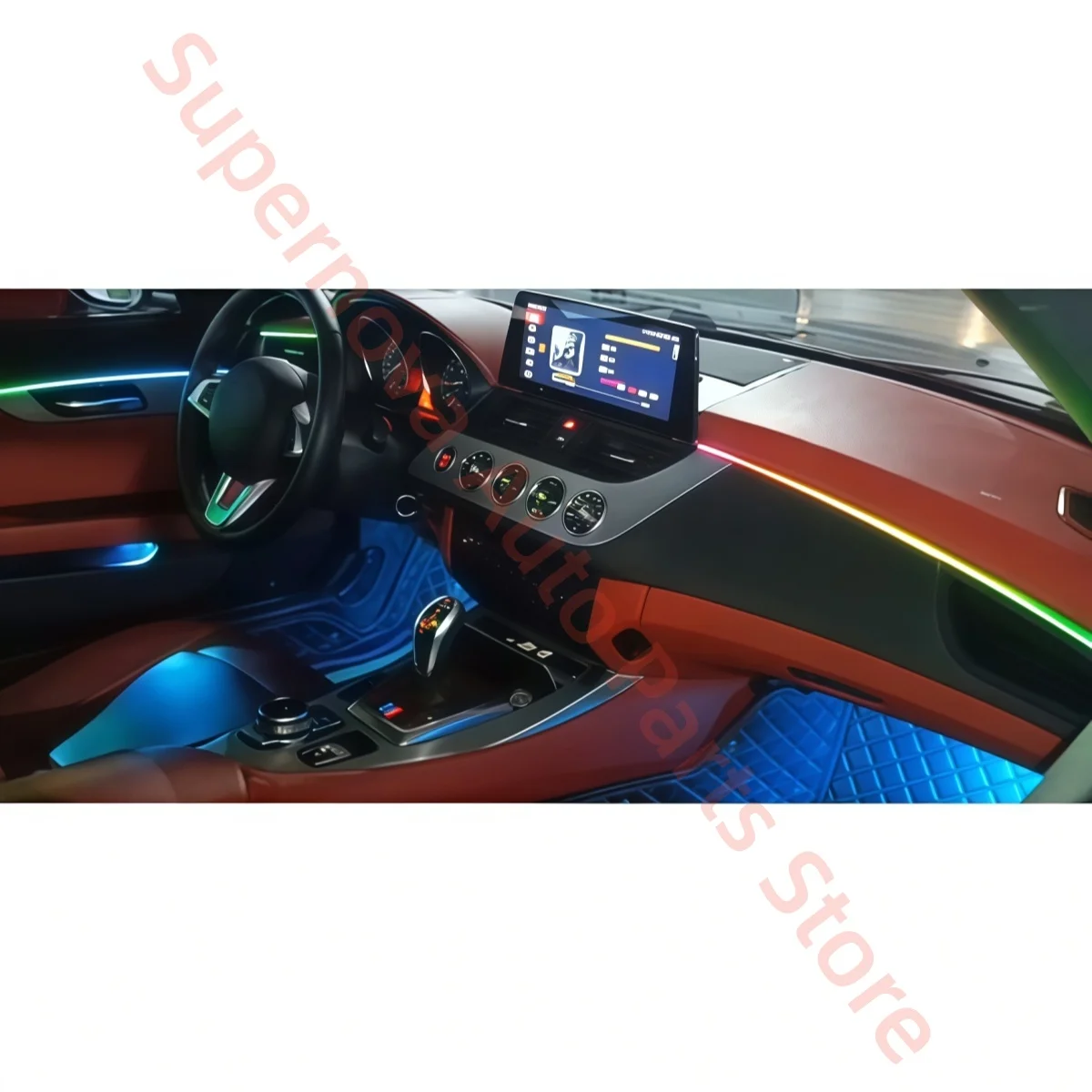 For BMW Z4 2009-2013 Ambient light automotive interior lighting upgrade Car accessories footlight Saddle light strip trim strip