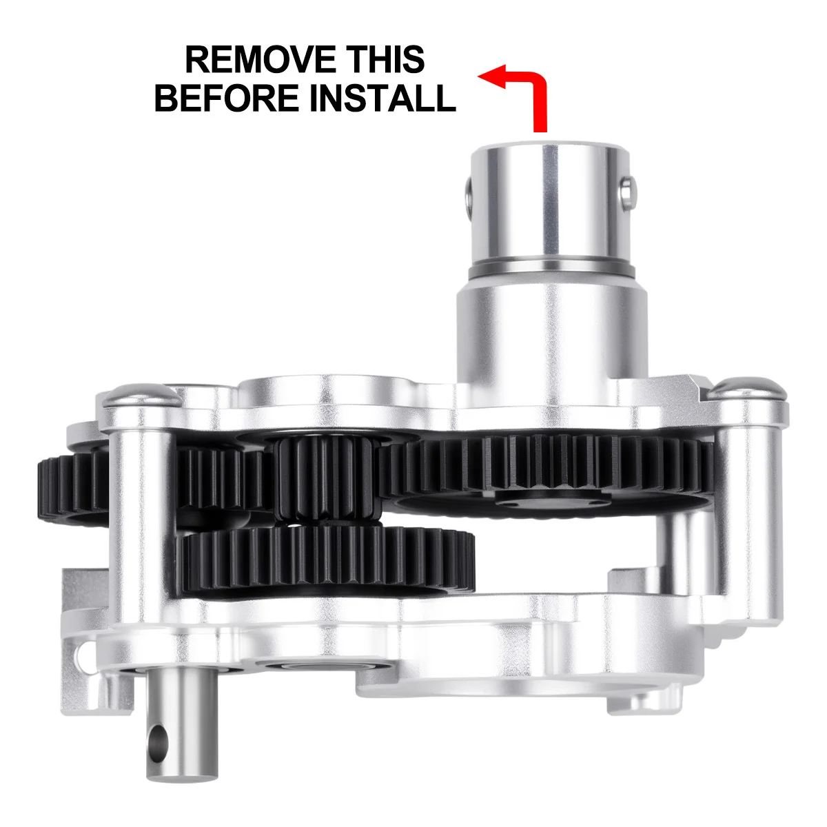 Aluminum OD-4 Transmission Gearbox With Slipper Pad for 1/10 LCG Chassis Cheater Rigs Capra Stock Axle Upgrade Parts view 3