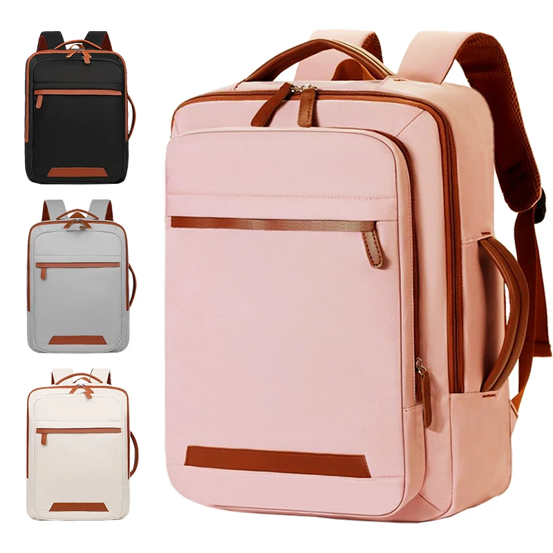 

Compact Expandable Cabin Backpack, Lightweight 15.6" Laptop Bag with Shoe Compartment for Women Travel & Daily Use