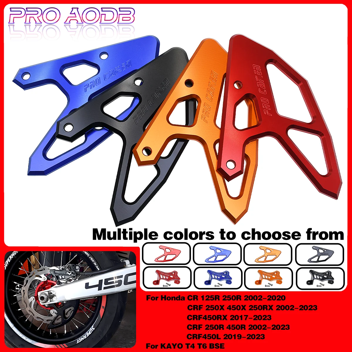 

Rear Brake Disc Cover Caliper Guard Protection For Honda CR125R CR250R CRF250X CRF450X CRF250RX CRF450RX CRF450L CRF250R CRF450R