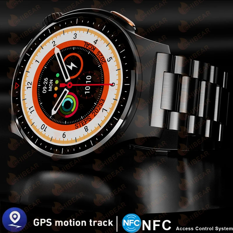 

ЭКГ + PPG NFC GPS Умные часы с подключением Hombre Голосовой помощник Bluetooth Вызов Мониторинг сердечного ритма Спортивные мужские часы для фитнеса