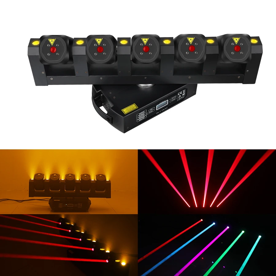 Full Color LED Moving Head Light Stage Beam Effect Lights Bar With Sound Activation DMX Control For DJ Disco Party Wedding KTV