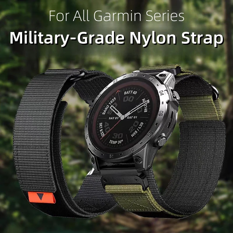 22mm 26mm for Garmin Fenix 7X 7 Pro Fenix 6X 6 5X 5Plus Tactix 7 Forerunner 965 955 Nylon Quick Fit Strap Enduro 2 Loop Band