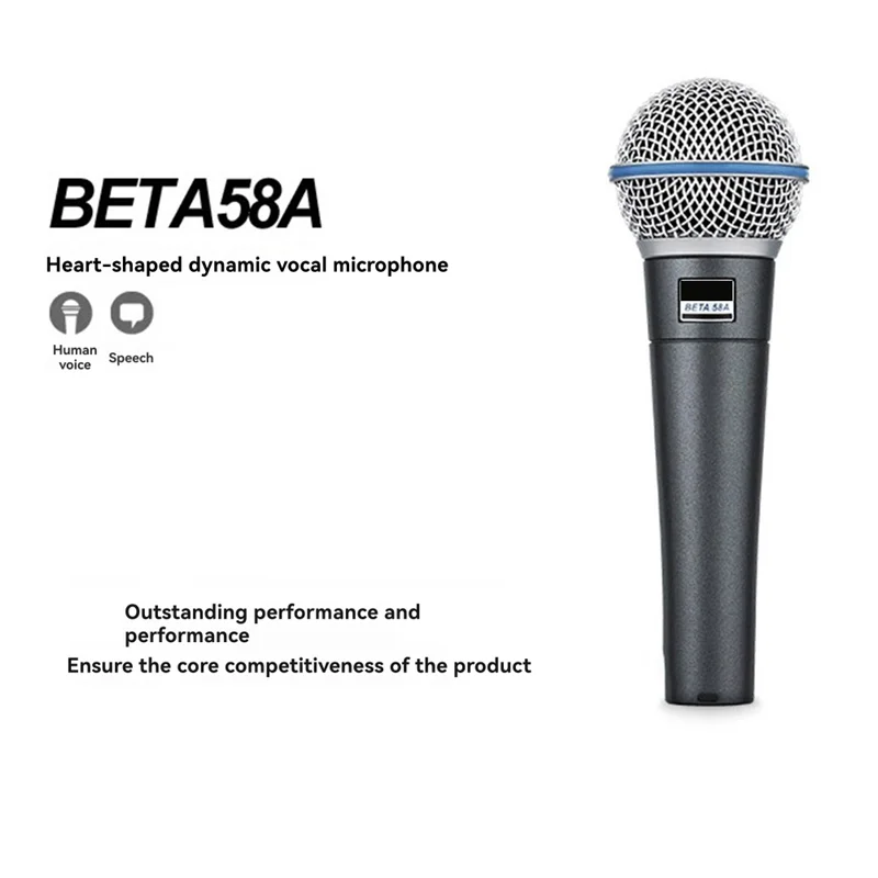 ABST Supercardioid Dynamic Microphone BETA 58A Professional Wired For Stage Singing Karaoke BBOX Recording