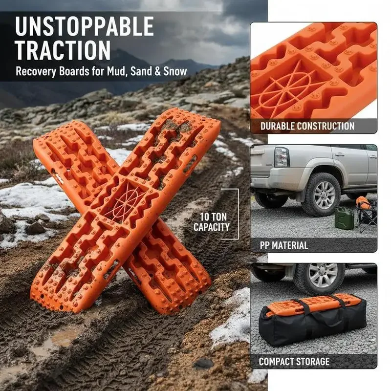 Sand/mud/snow ladder ramp board rescue tool recovery traction board off-road track board tire tool car emergency supplies