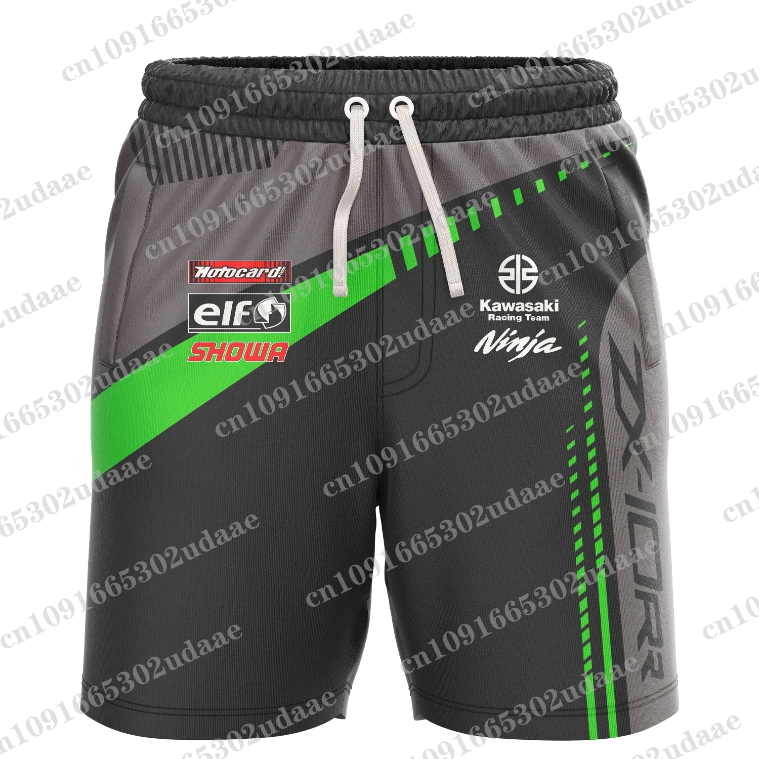 New 2024 Kawasaki Racing Motorcycle Racing Enthusiasts Men and Women\'s Summer Shorts Breathable Casual Speed Drying Beach Pants