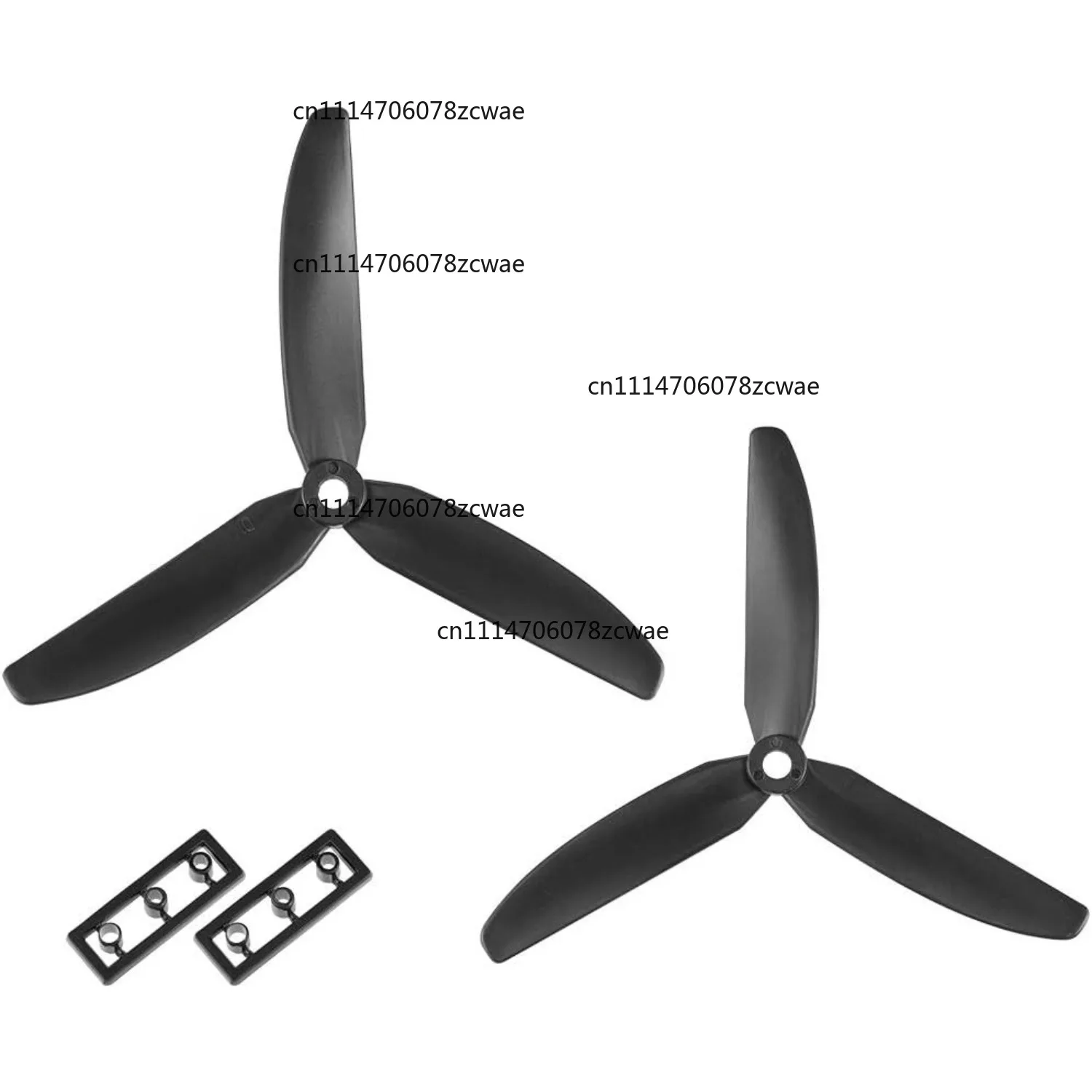 ZOCI-5x3 Inch 3‑Blade Black Nylon Propeller Pair With Adapter Rings Spare  Kit for RC Drone