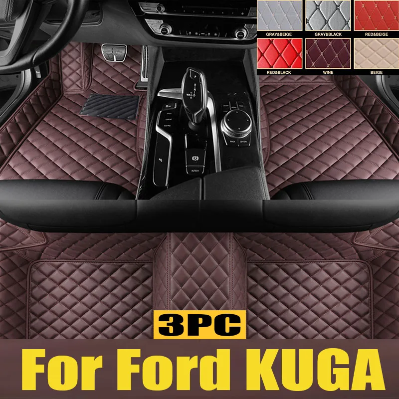 

Custom TPE Car Floor Mats For Ford KUGA 2013 2014 2015 2016 2017 2018 2019 2020 Waterproof Auto trunk mat Interior Carpet