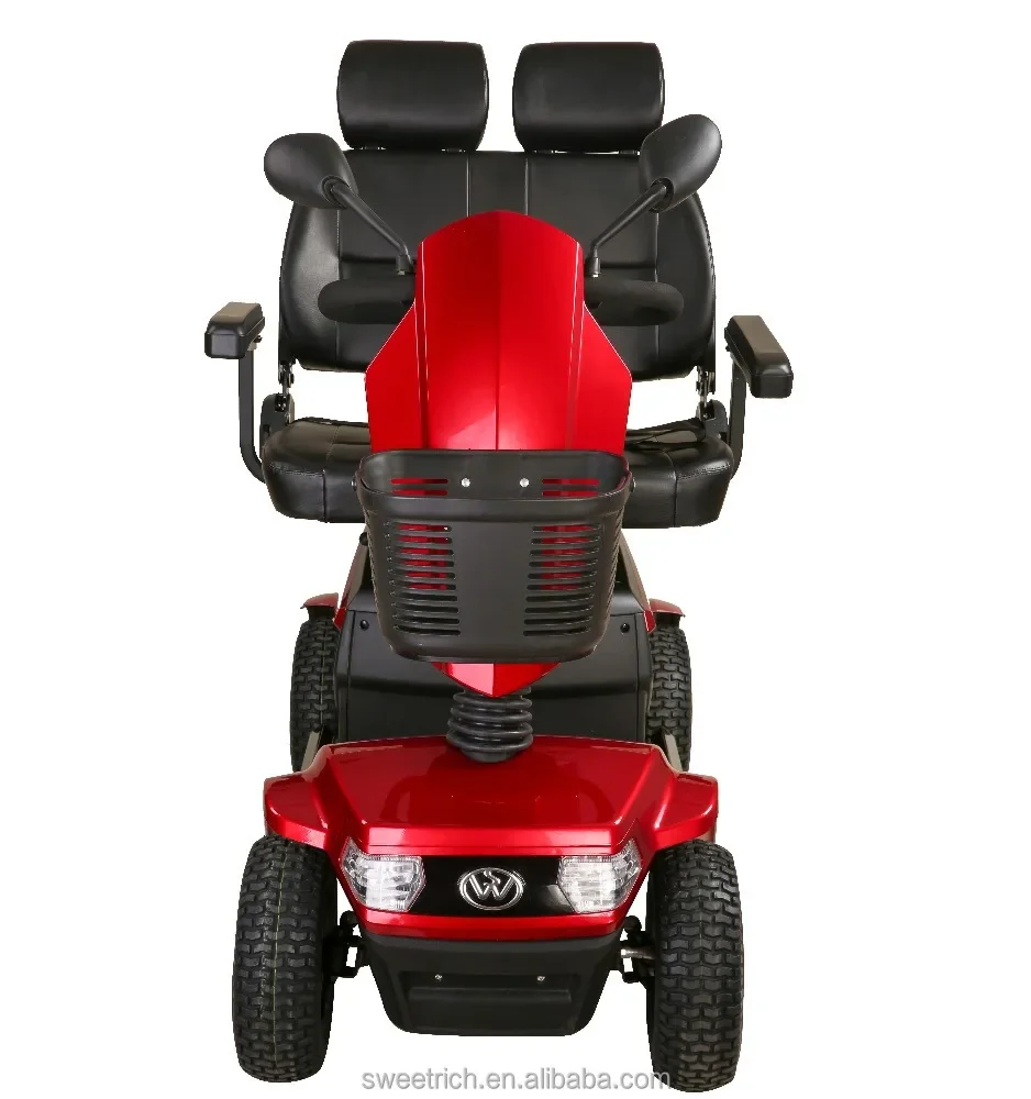 4 Wheels 2 seat Hot Selling Safe Handicapped Electric Mobility Scooter for the elderly use