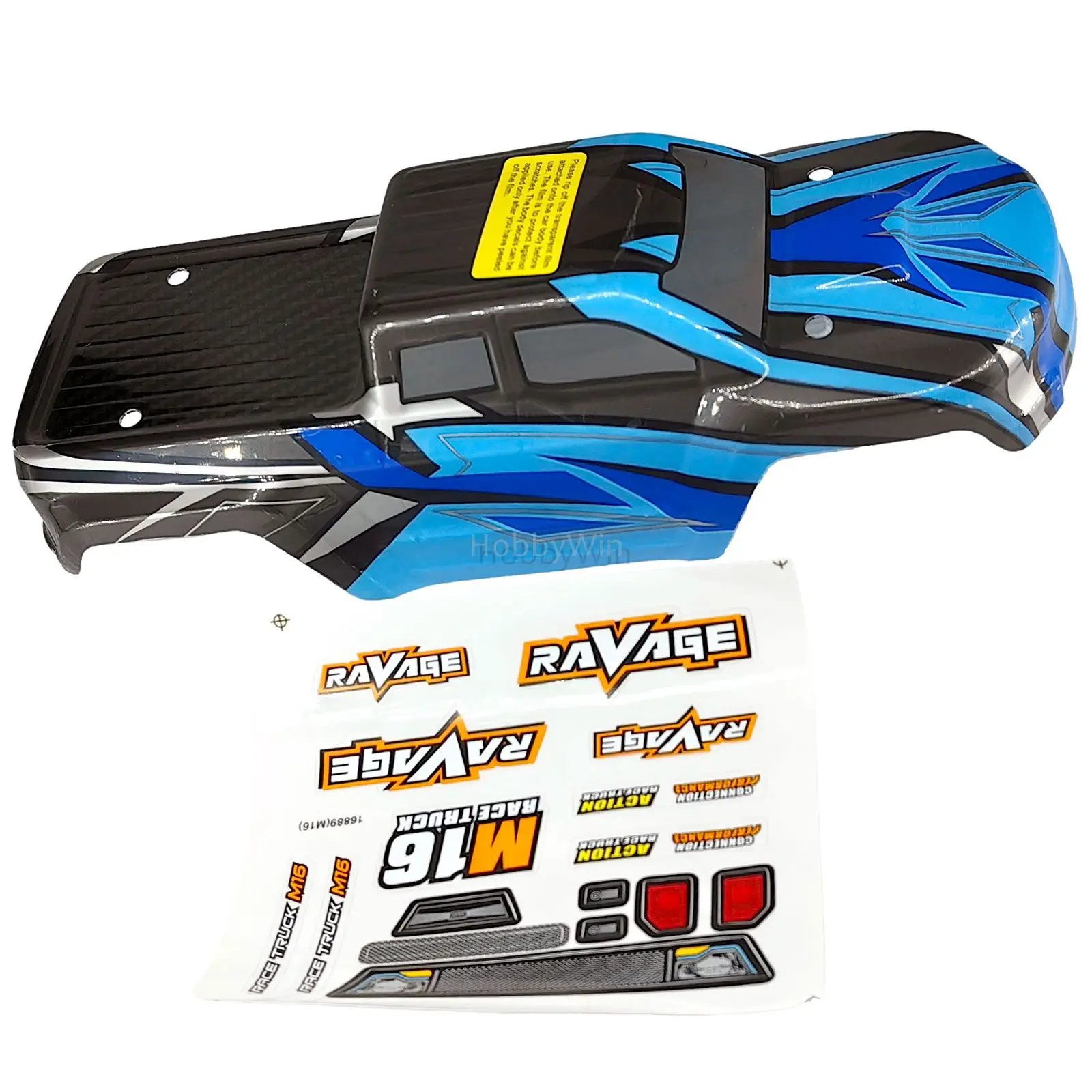 HBX part M16040 Truck Body Blue +Decal for Haiboxing 1/16 brushed RC Truck 16889