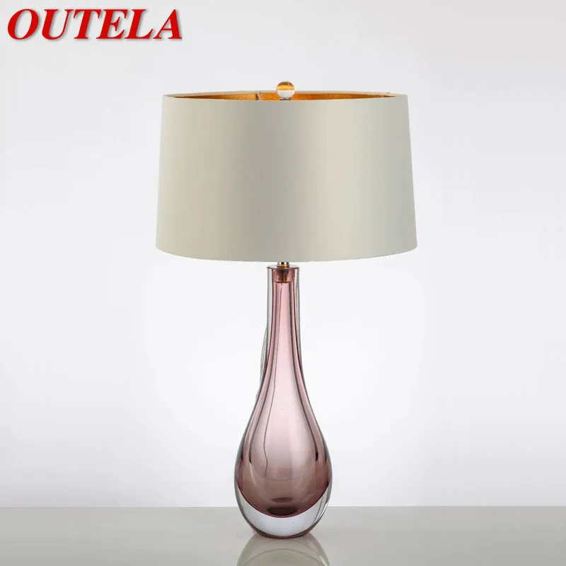 

OUTELA Nordic Modern Glaze Table Lamp Fashionable Art Iiving Room Bedroom Hotel LED Personality Originality Desk Light