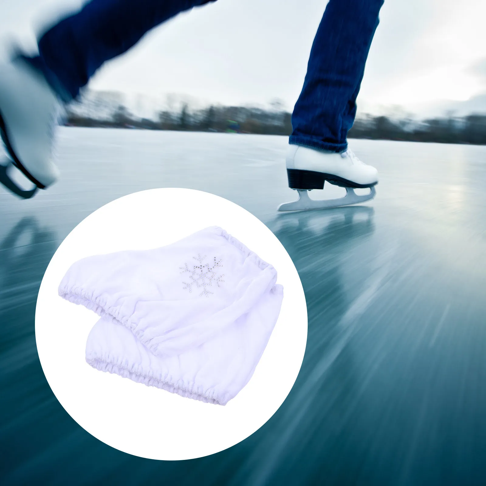 

1 пара эластичных чехлов для коньков, портативные чехлы-рукава для фигурных и хоккейных коньков