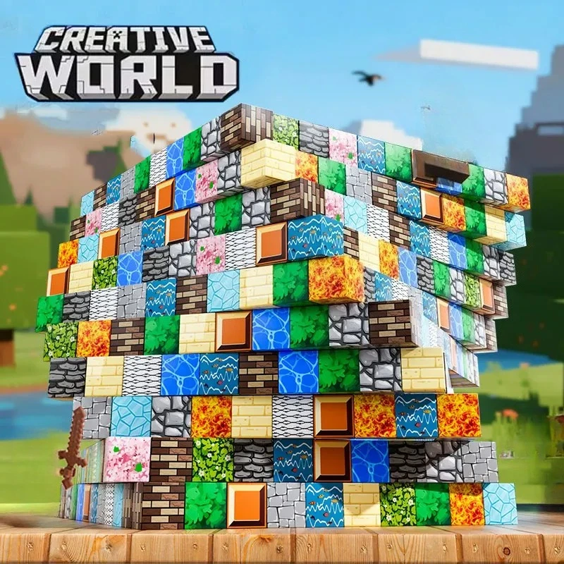 

DIY Magnet Cube Magnetic Building Blocks Toy Build Mine World Set Construction STEM Sensory Cubes For Kid Children Gift