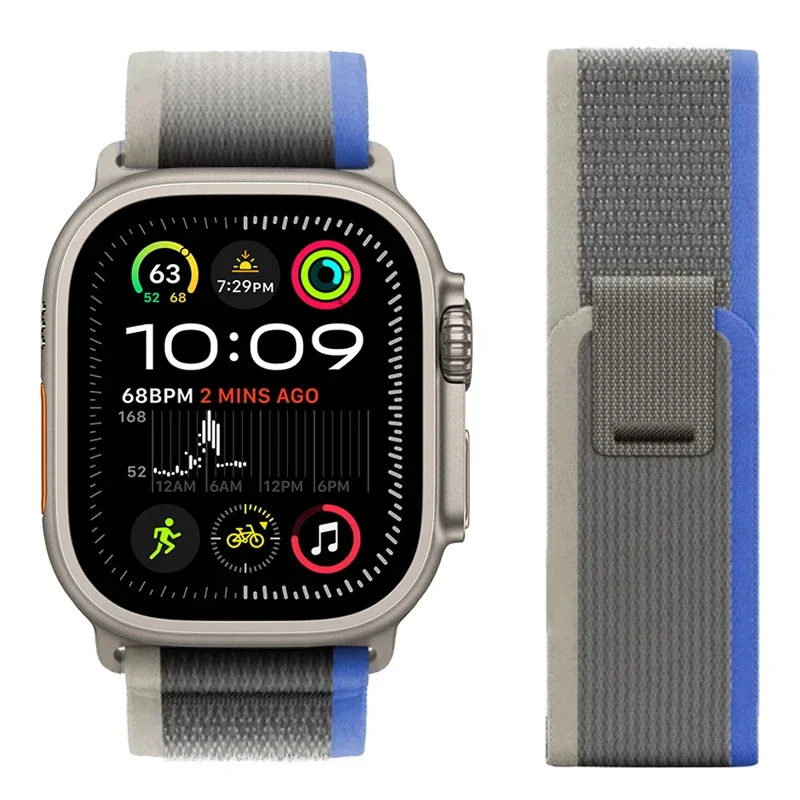 Trail Loop für Apple Watch Ultra 2 Band 49 mm 44 mm 40 mm 45 mm 41 mm 42 mm 38 Correa Armband iWatch Serie 7 6 SE 8 9 10 46 mm Riemen