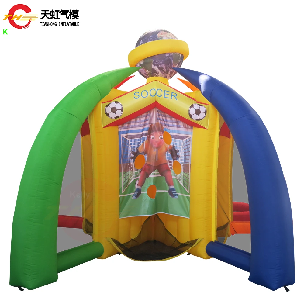 Interactive Carnival Multi-purpose Sport Hoop Booth 5 in 1 Shootout Basketball Inflatable Carnival Junior Sport Game