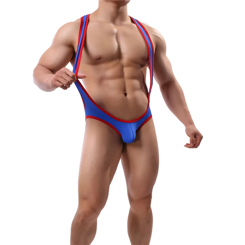 Men's Shapewear Bodysuit Ice Silk One-Piece Underwear Briefs Men's Topless Bodysuit Fashion Male body Slimming Sexy Bodysuit