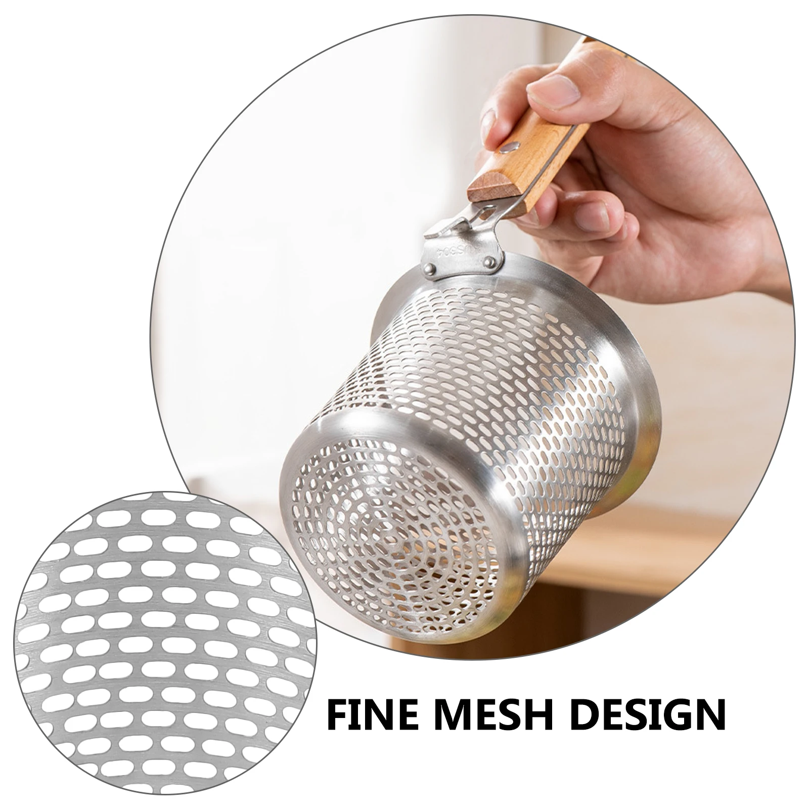 

304 Stainless Steel Fine Mesh Strainer Long Handle Pasta Noodle Strainers Kitchen Cooking Tools Food Serving Colander Baskets