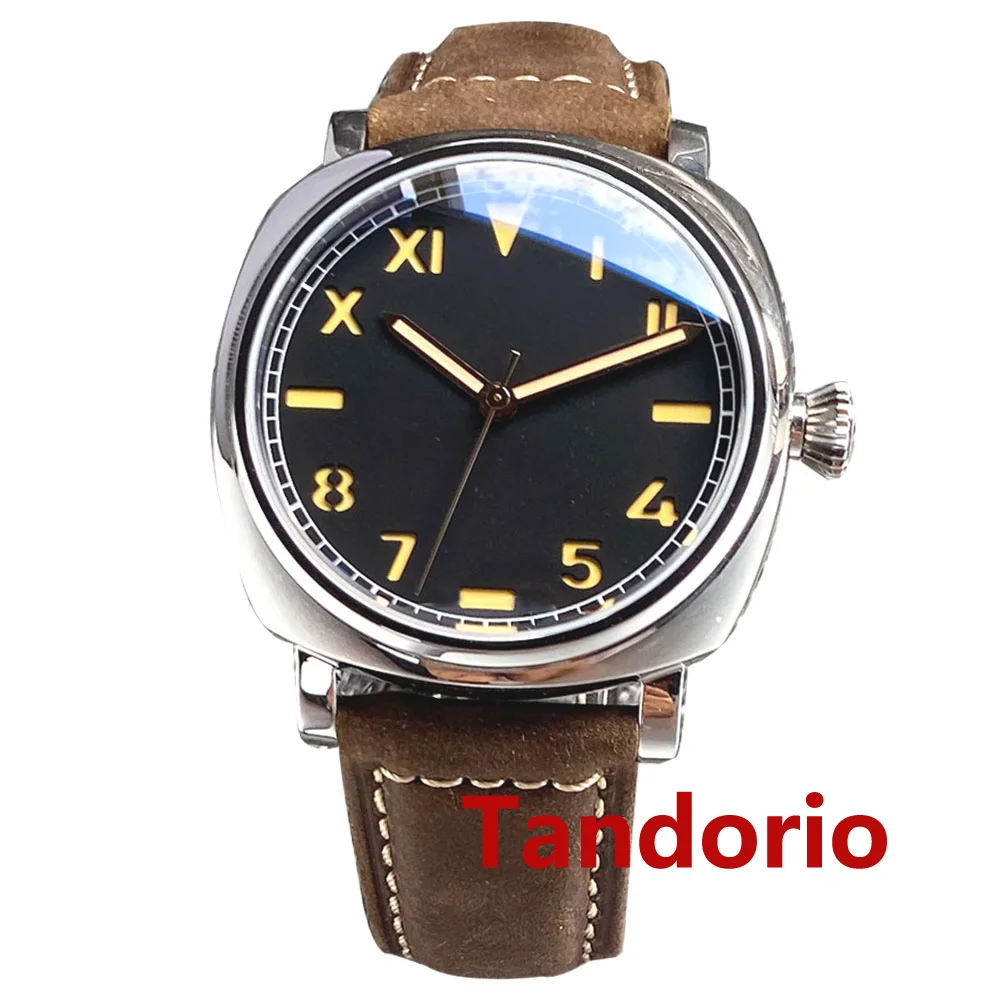 42mm California Coffee/Black Dial Sapphire Glass 20ATM Diver Polished NH35A PT5000 Automatic Men Watch Leather Strap Luminous