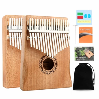 Kalimba Thumb Piano 17 21 Keys Mahogany Wood Portable Finger Piano Combinations Gifts for