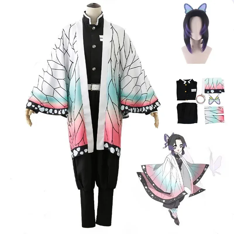 

Косплей Demon Slayer Kochou Kanae Косплей Костюм для взрослых Аниме Kimetsu No Yaiba Shinobu Kochou Одежда на Хэллоуин Аниме