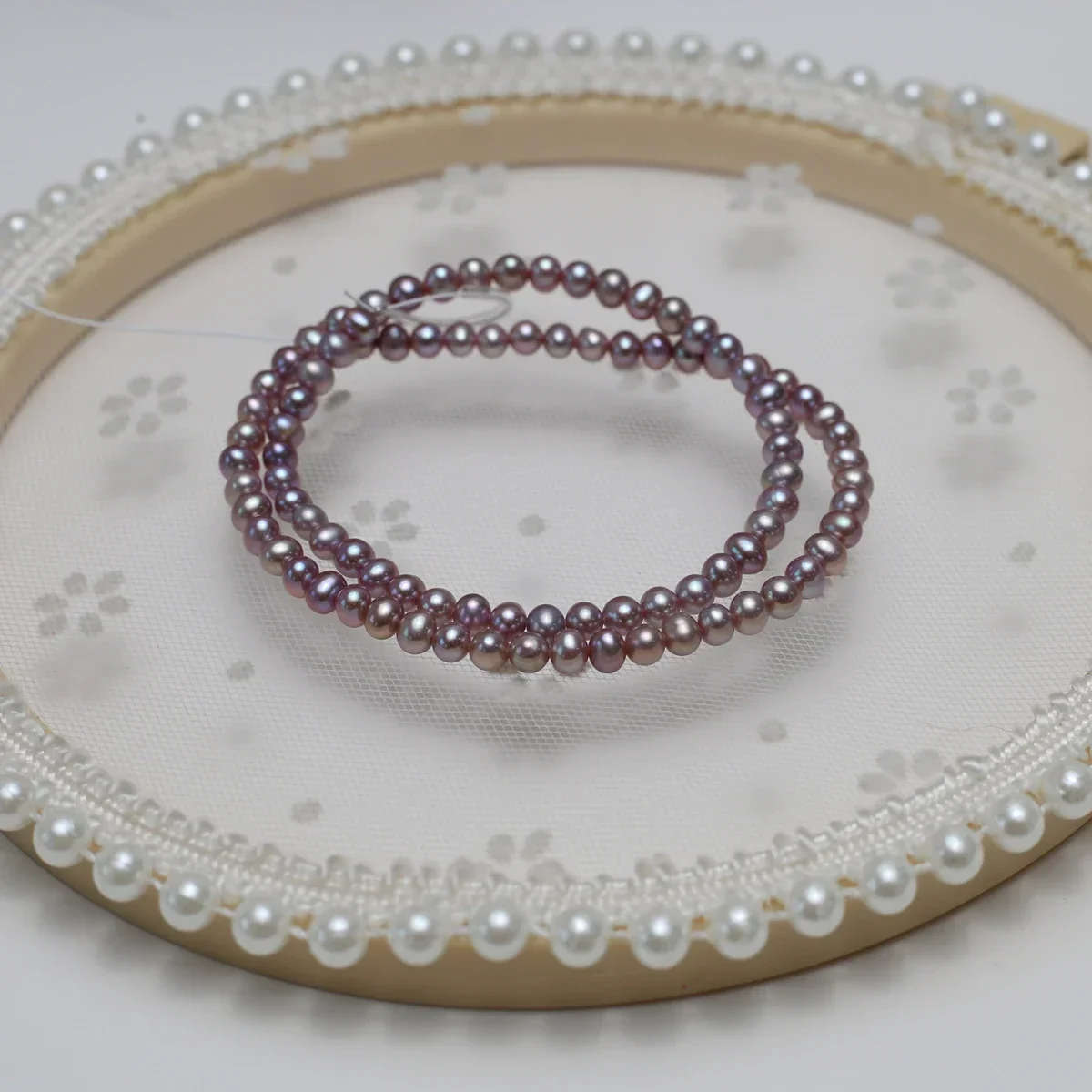 

4-5mm AAAA Natural Freshwater Pearl Orange-Purple Glitter Oval Loose Bead Jewelry Make DIY Necklace Bracelet Wedding Gift Women