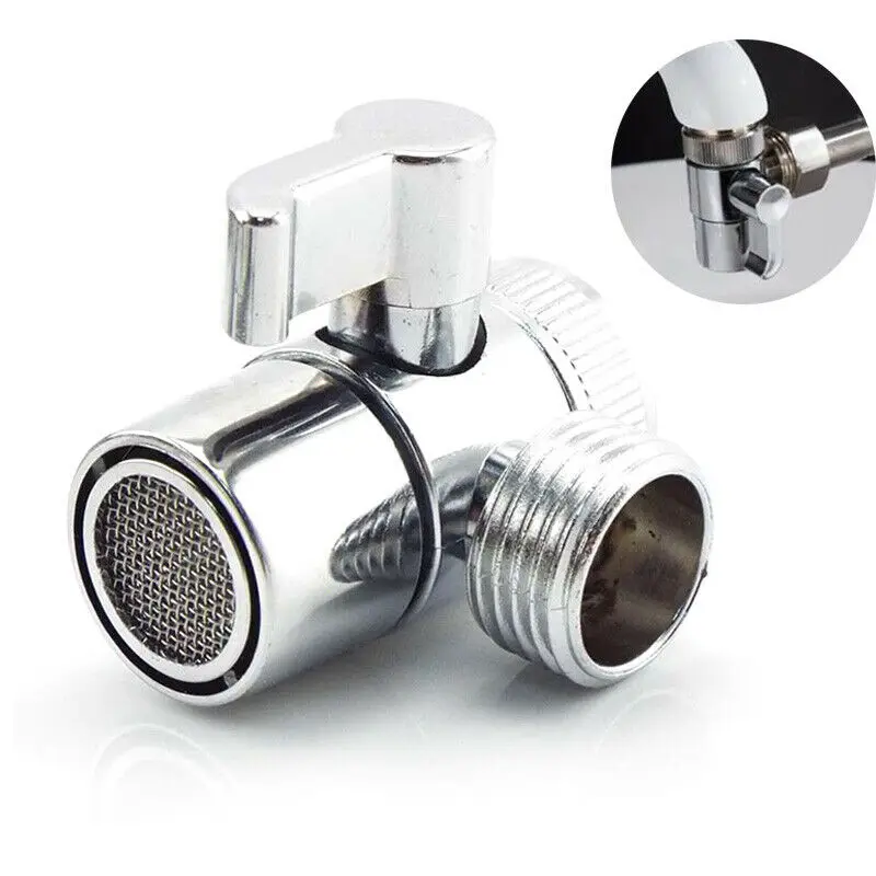 1pcs 3-Way Tee Faucet Adapter Connector Shower Head Diverter Valve Switch Home Improvement Shower Faucets Water Separator