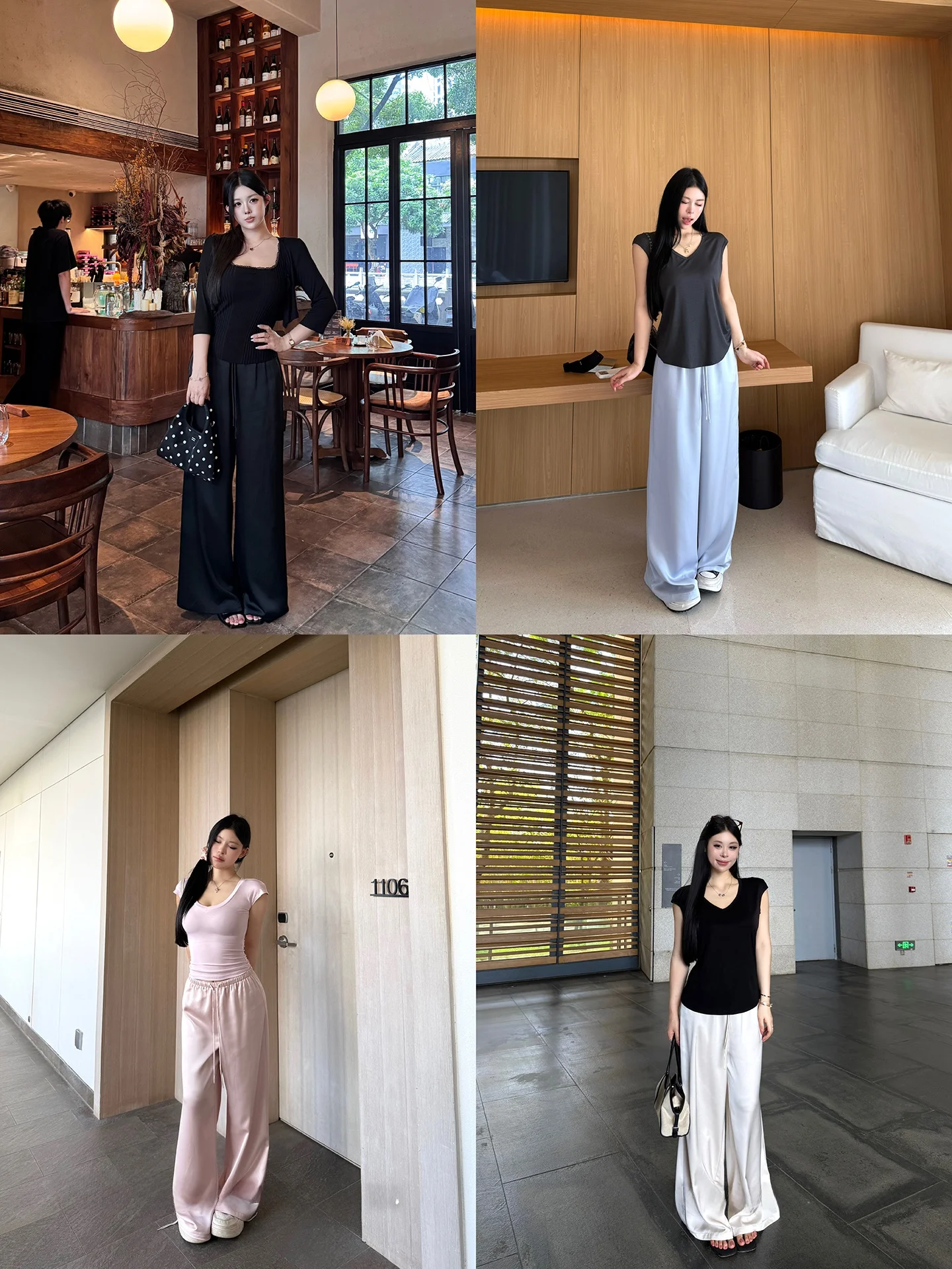 

Женские повседневные брюки из атласной ткани Water Light с широкими штанинами, свободным кроем и прямым силуэтом, весна-лето, большие размеры, комфортные, дышащие.