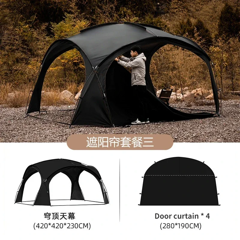 8-10 Person Dome Tent Large Sun Protection Pergola Tent Picnic Hiking Awning Canopy 420* 420* 230cm Outdoor Camping Canopy