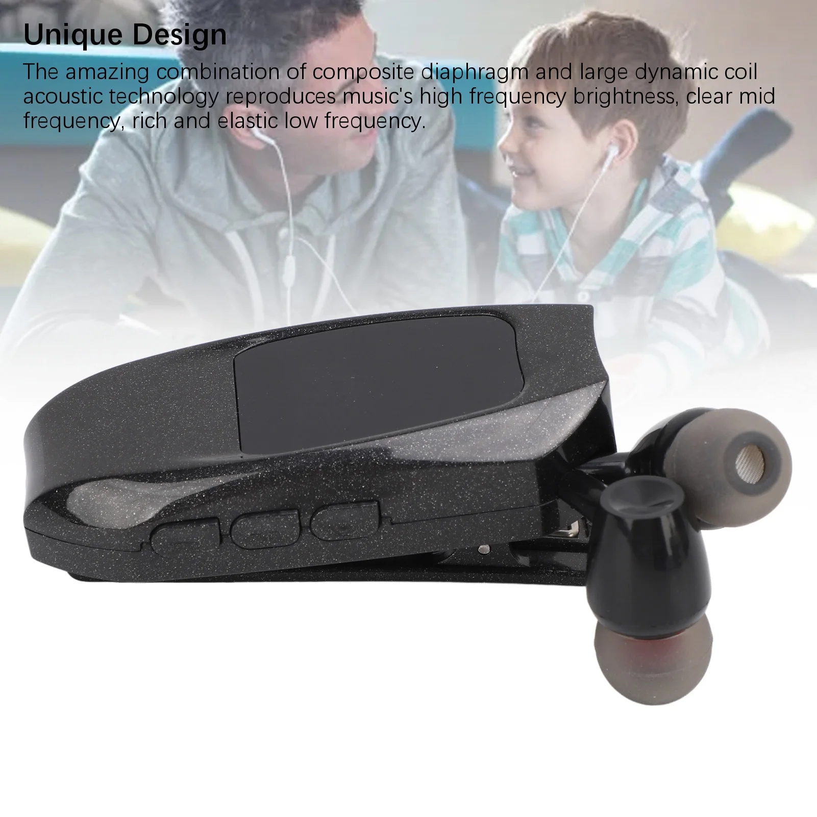 ポータブルイヤホン 首輪クリップタイプ ぴったりフィット Bluetooth ヘッドフォン 快適な装着感 タイプ C 充電 ノイズキャンセリング タブレット用