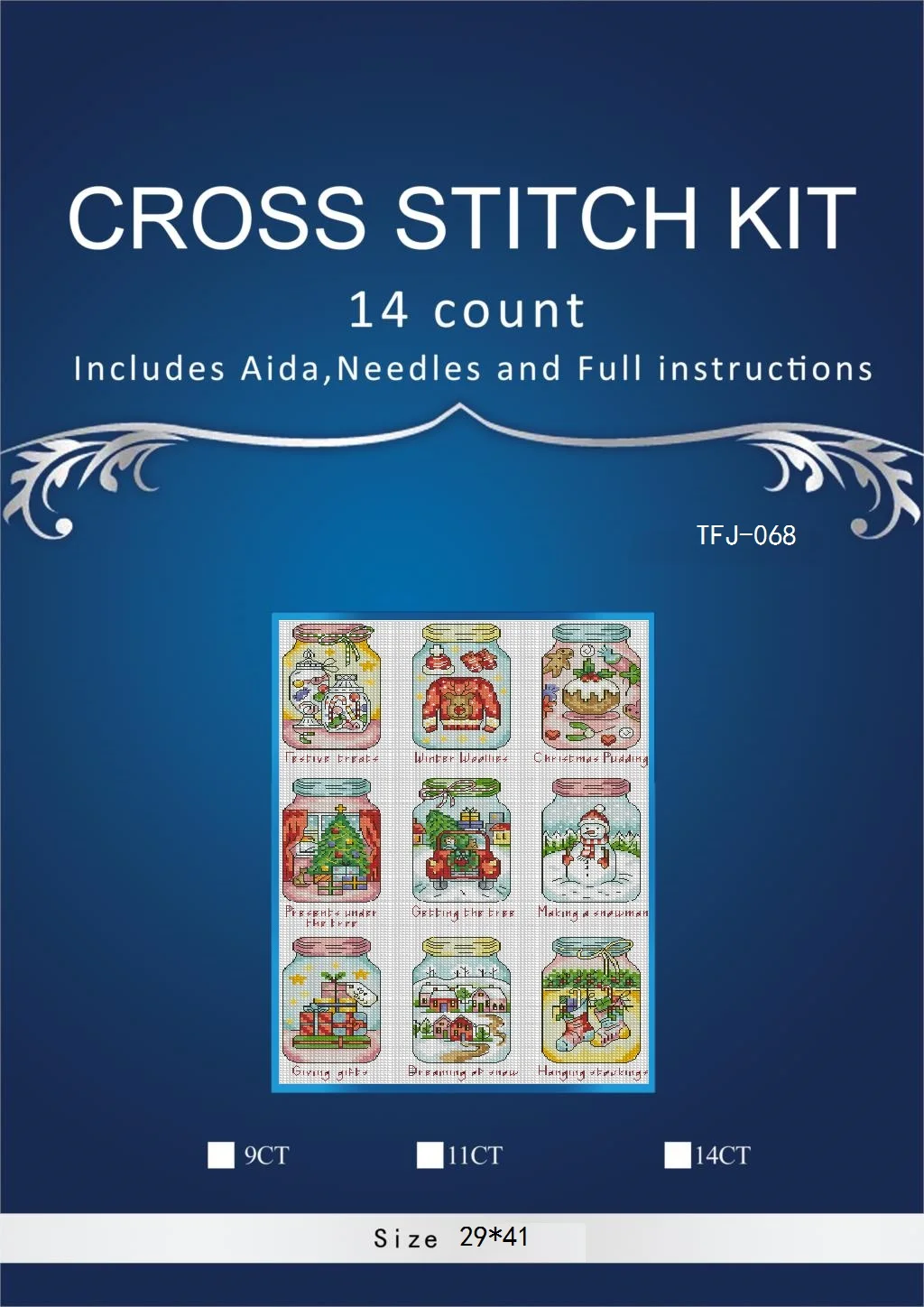 

Embroidery Counted Cross Stitch Kits, Needlework Crafts, DIY Arts, Handmade Decor-Cups, 14 Ct, DMC, New