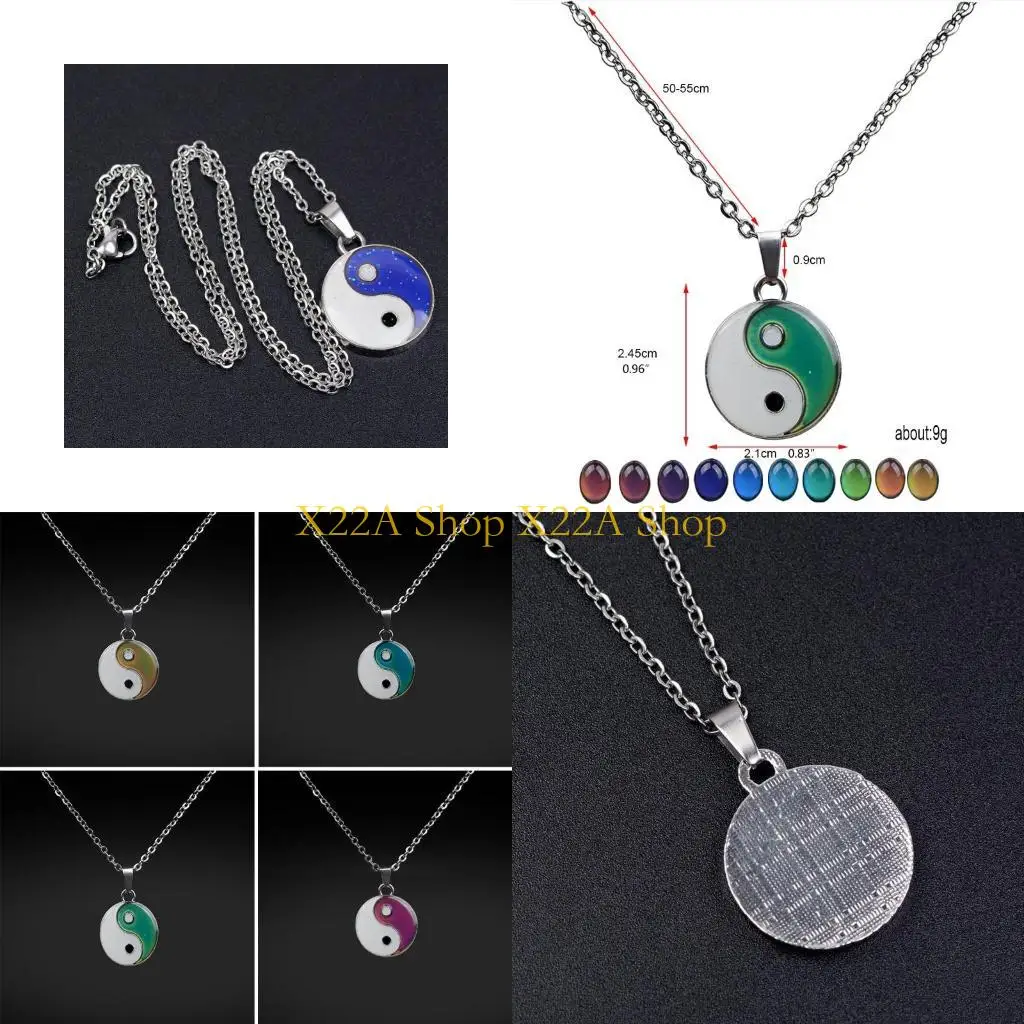 Unique Colour Changing Mood Necklace Feeling Choker Stainless Steel Necklace Jewelry