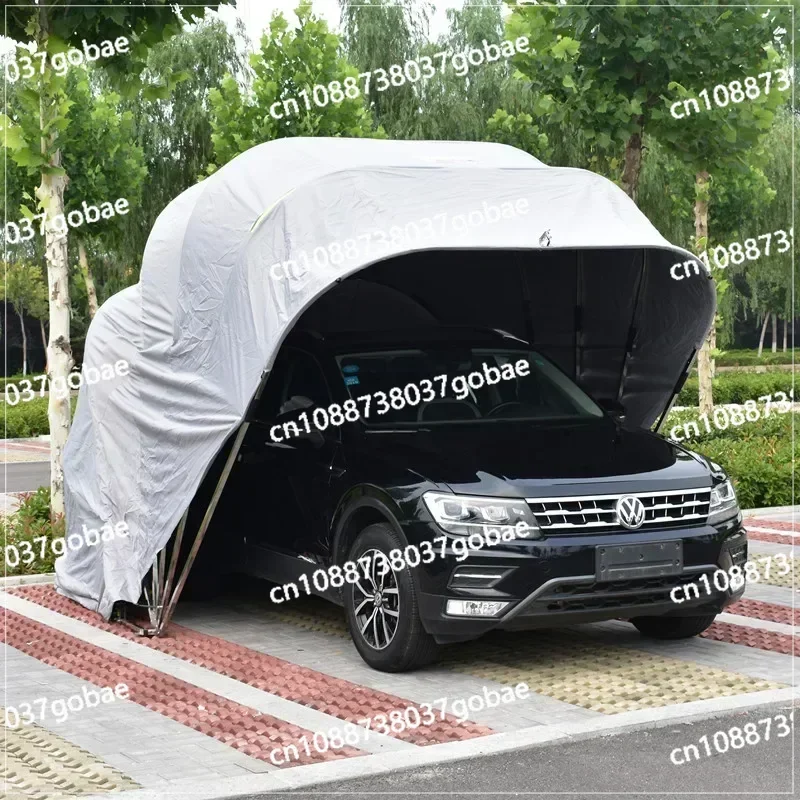 Fully Automatic Folding Car Shed, Household Sunshade, Outdoor Sun Protection, Mobile Garage Roof, Simple Telescopic Parking Shed