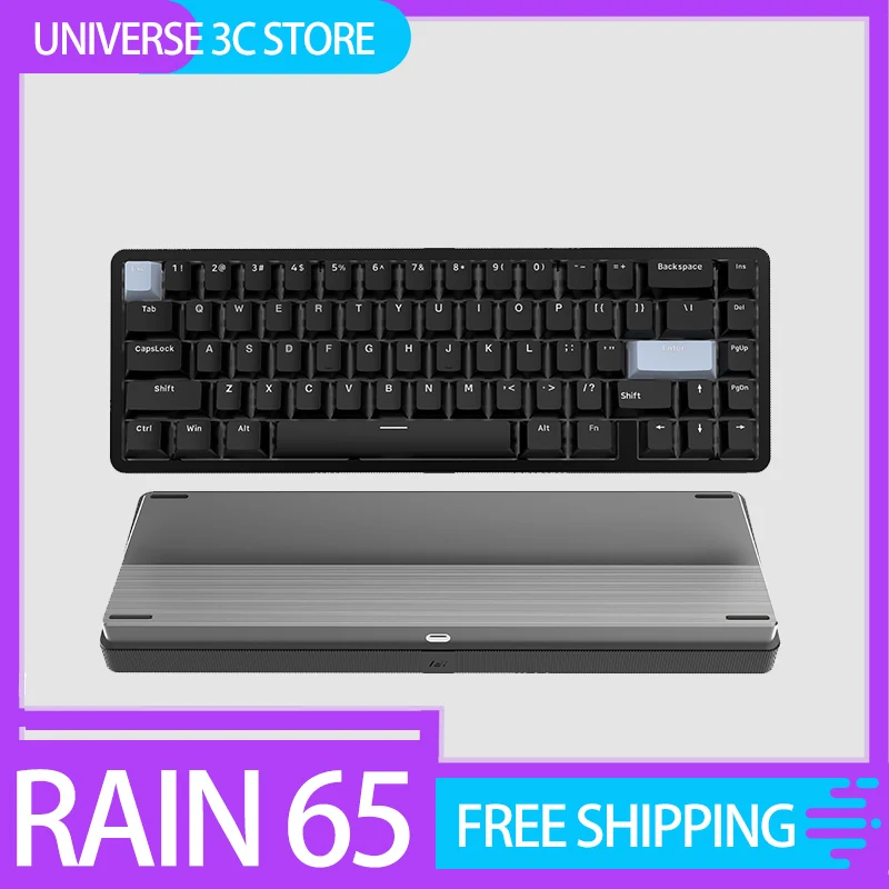 

Ipi Rain 65 Mechanical Keyboard Aluminum Alloy Magnetic Axis Tri Mode/Wired Keyboard Custom Rgb Keyboard For E-Sport Gamer Gift