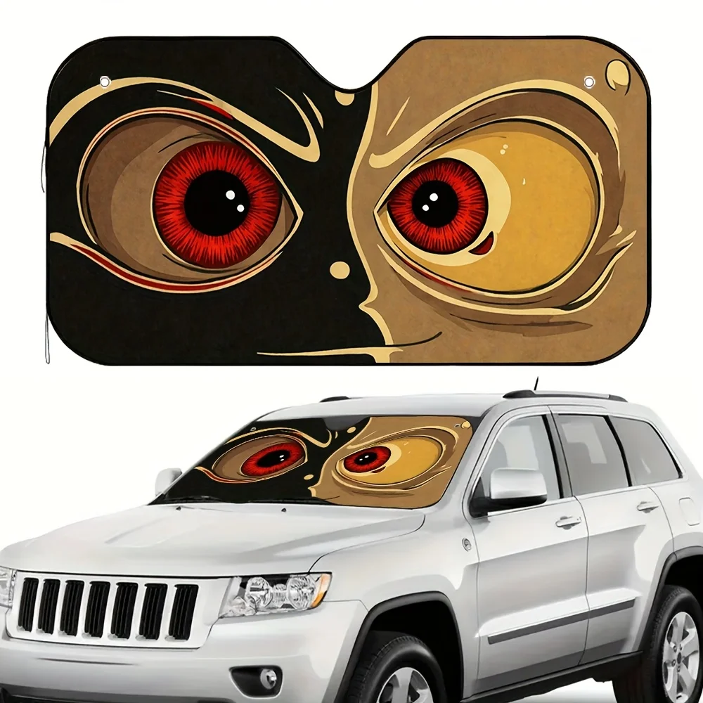 

1 шт. контрастный автомобильный солнцезащитный козырек с двумя глазами, уменьшает воздействия солнечного света, обеспечивает комфортную температуру автомобиля, идеально подходит для длительных водов