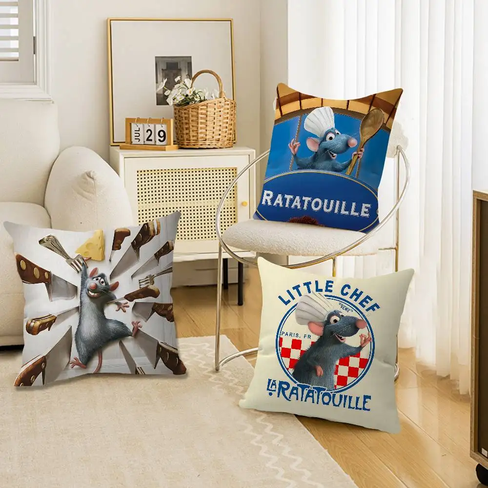 

R-Ratatouille Animated Movie Pillowcase Toon Gift Cushion Cover Bedroom Home Sofa Chair Seat Decor Pillow Case