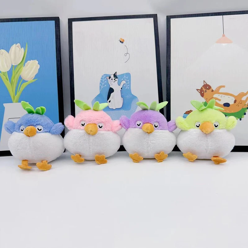 Korea Soft Chick Plush Keychain Pendant Plush Doll Trinket Stuffed Animal Toys Bag Hanging Car Key Accessories