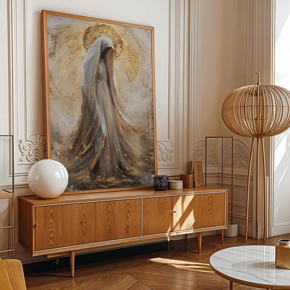 1pc frameless Blessed Virgin Mary Poster Canvas Print Painting Modern Religious Wall Art Bedroom Study Studio Living Room Home D
