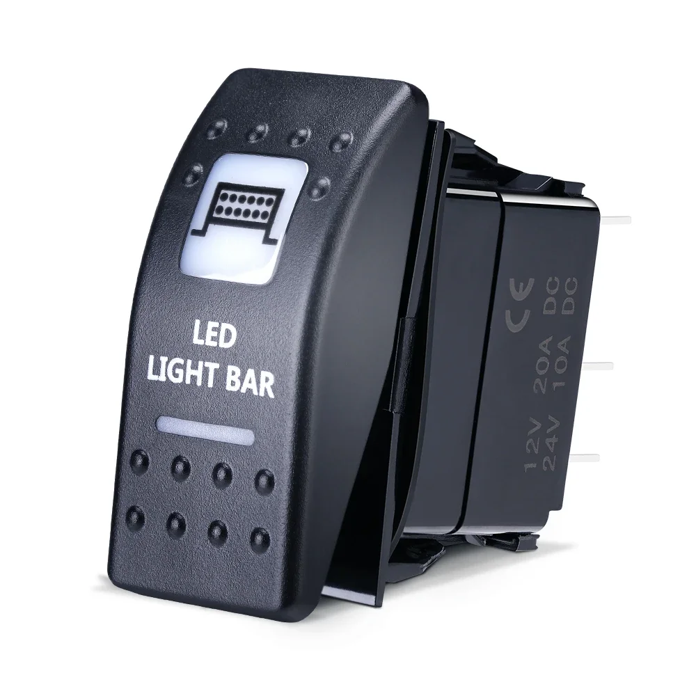 KEMiMOTO – interrupteur à bascule lumineux LED, barre lumineuse pour Can Am Maverick Commander 16 UTV pour Yamaha Compatible avec Polaris Ranger