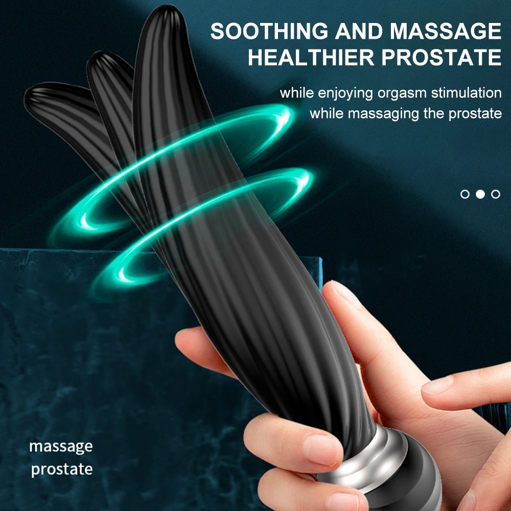 360 Degree Prostate Massager Rotating Anal Vibrator Male Masturbator Butt Plug Vibrators Sex Toys For Men Women Stimulator Coupl