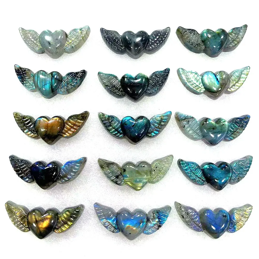 

1pc Random Natural Labradorite Crystal Stones Crystals Gemstones Wings Moonstone Home Decoration Minerals Quartz Energy Chakra