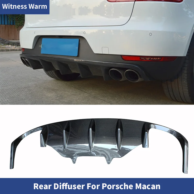 Pour Porsche MACAN S fibre de carbone pare-chocs arrière lèvre arrière diffuse becquet queue lèvre kit de carrosserie de voiture 14-16 style de voiture