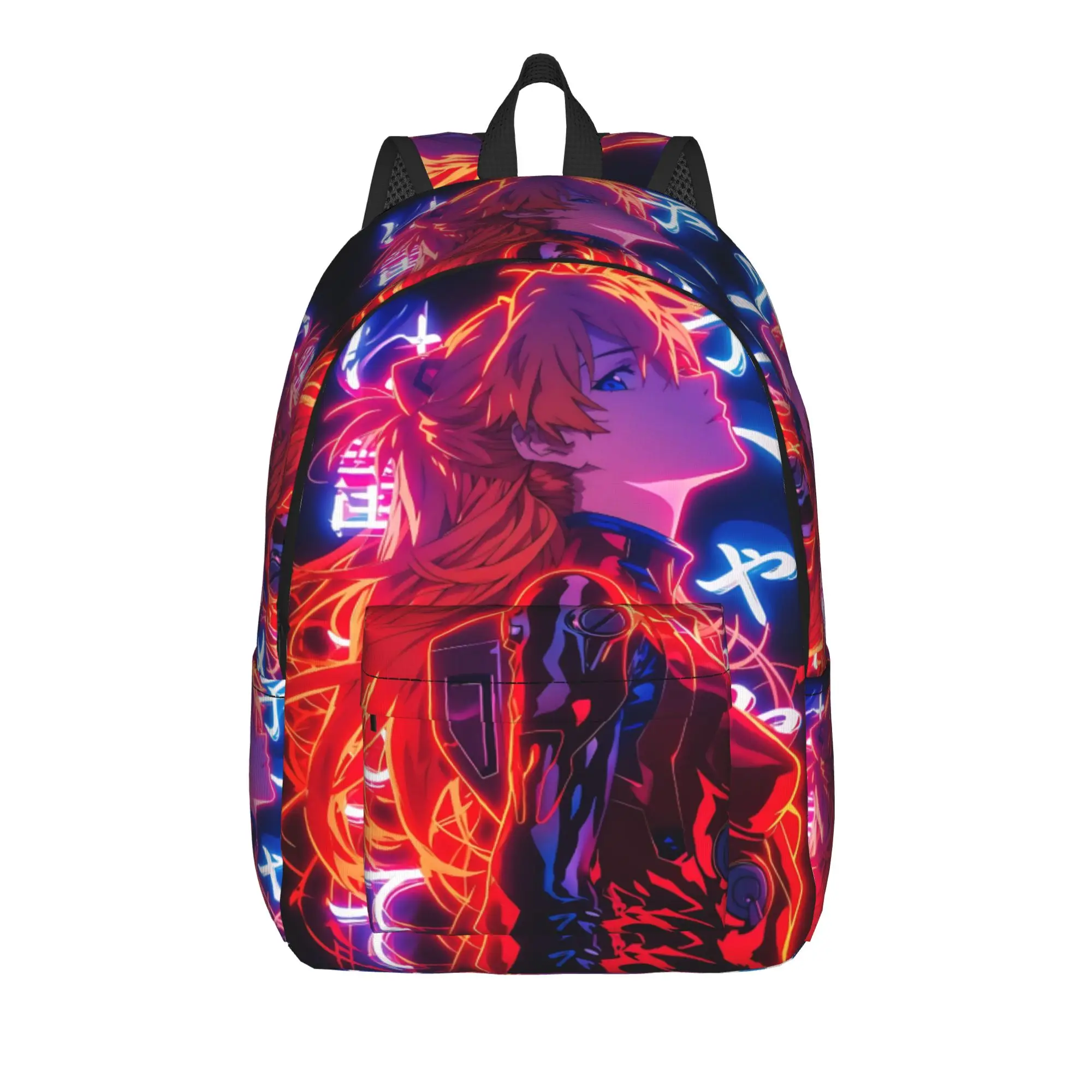 Fashion Neon Genesis Evangelion EVA Backpack Asuka Mochilas Super Quality For School Sturdy Shoulder Rucksack