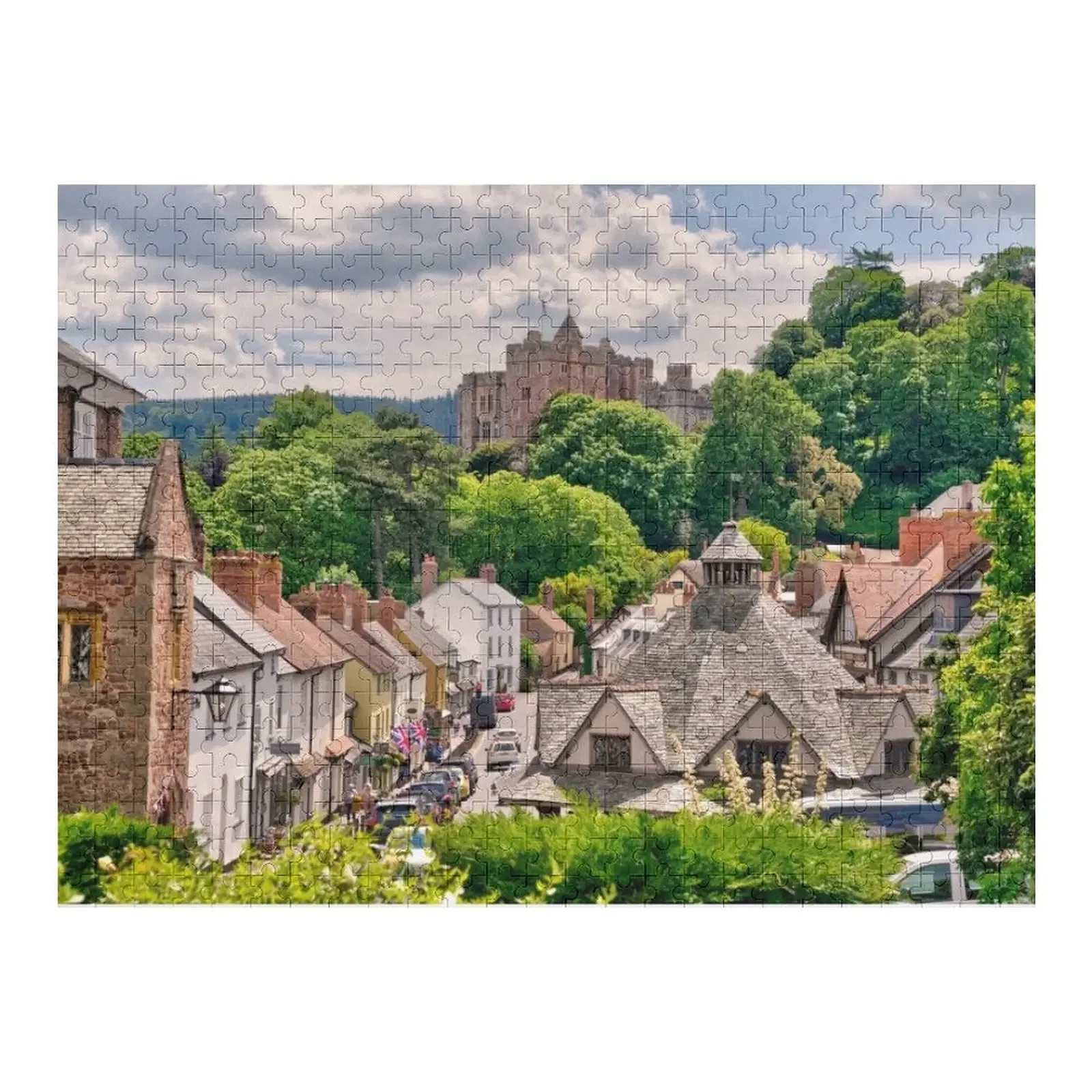 

Dunster Village Jigsaw Puzzle Wooden Decor Paintings Custom Custom With Photo Puzzle