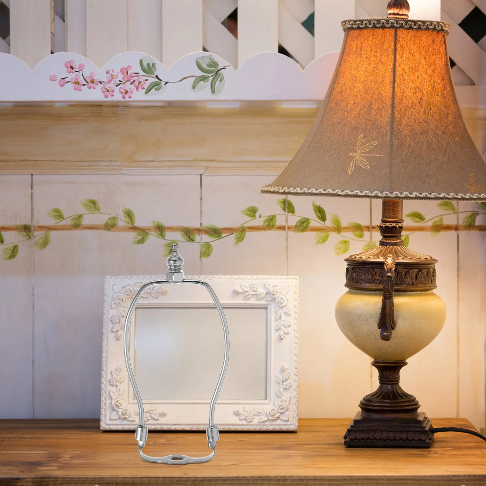 

Lamp Harp Floor Lamp Shade Holder Detachable Metal Bracket for Table Lamps Home Lighting Accessories Lampshade Frame