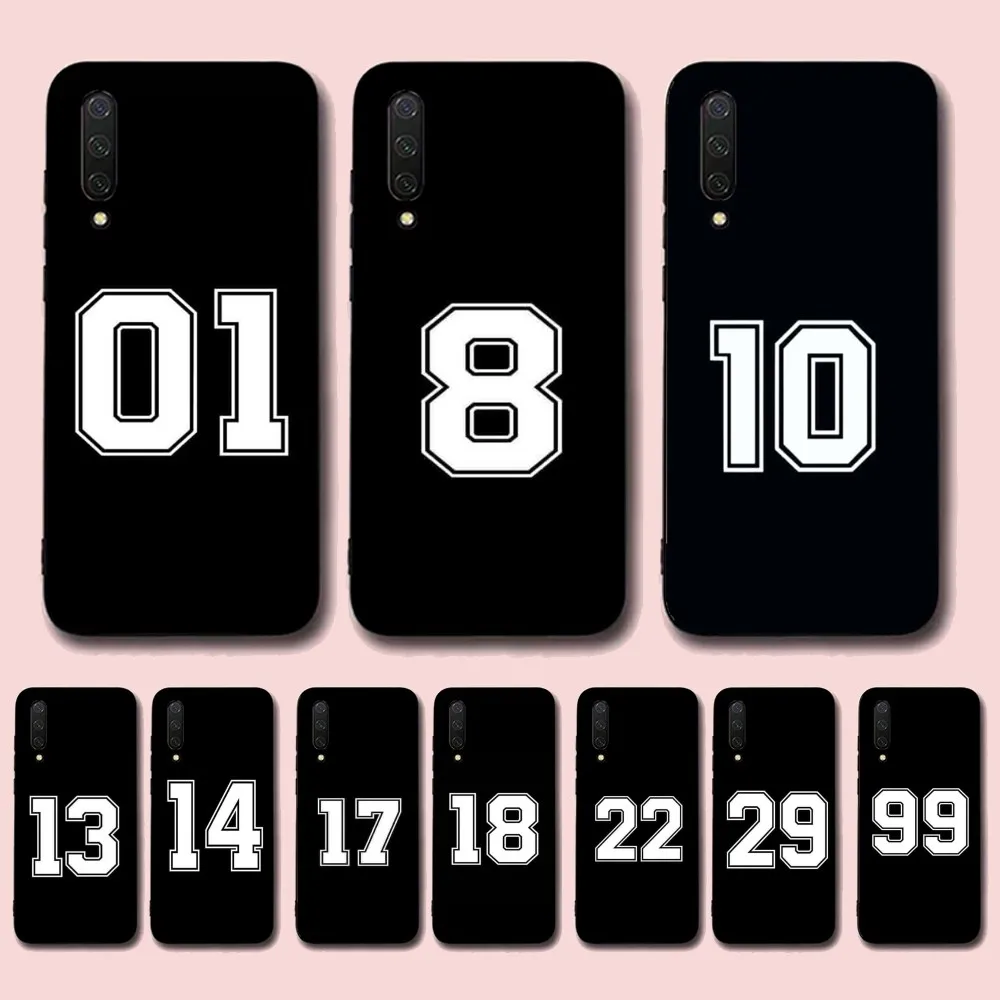 

Number Football Phone Case For Xiaomi Mi 5X 8 9 10 11 12 lite pro 10T PocoX3pro PocoM3 Note 10 pro lite