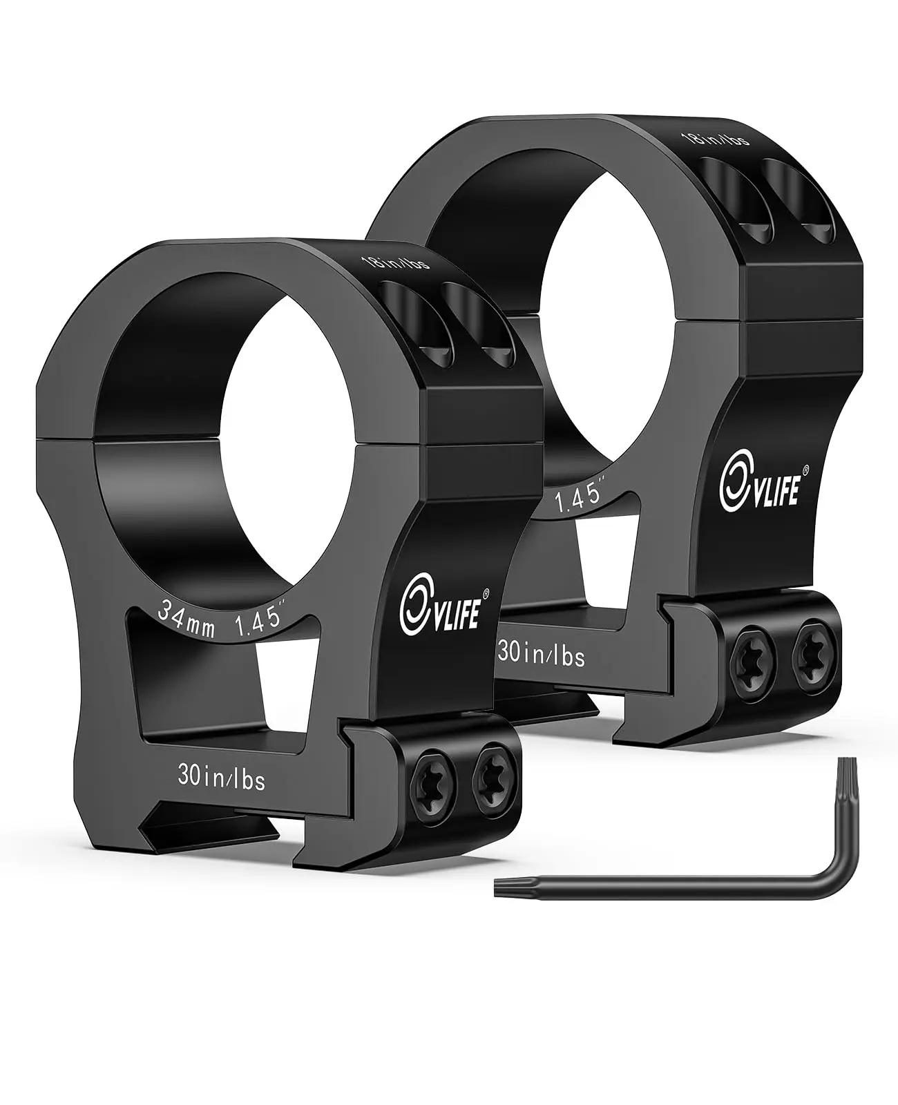 CVLIFE 34mm Precision Scope Ring Mount 1.45