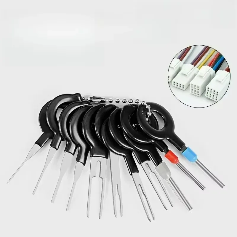For Connector Pin Extractor Kit Keys Automotive Plug Pulle 11/18/26Pcs Car Terminal Removal Repair Tools Electrical Wiring Crimp